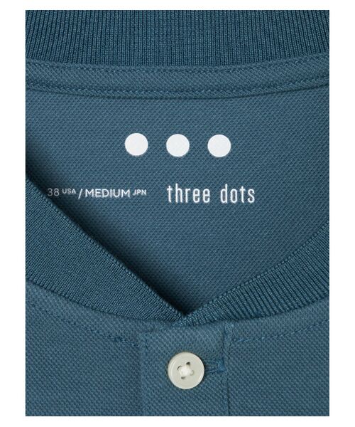 three dots / スリードッツ Tシャツ | Men's high gauge stretch henley | 詳細5