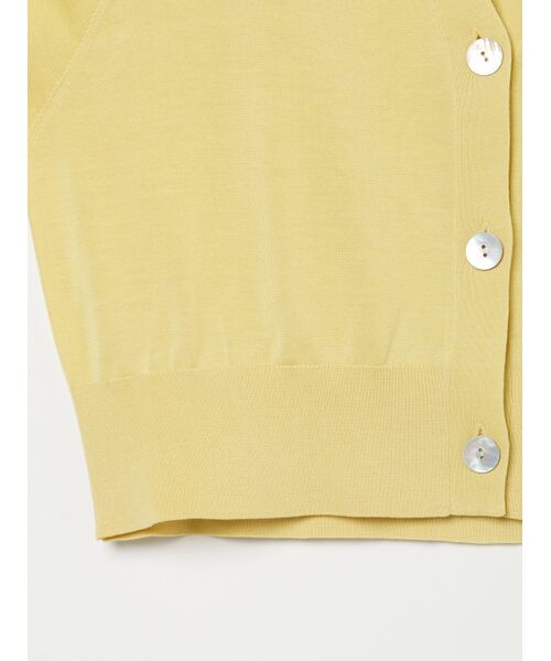 three dots / スリードッツ カーディガン・ボレロ | Washable cotton silk cropped cardigan | 詳細4