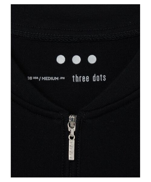 three dots / スリードッツ Tシャツ | Men's souffle cotton half zip | 詳細5