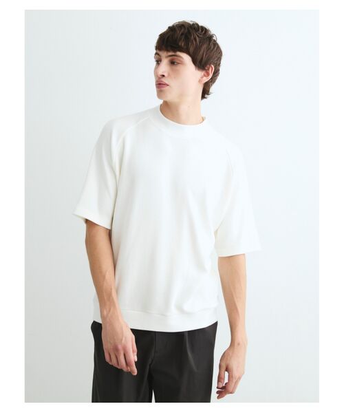 three dots / スリードッツ Tシャツ | Men's souffle cotton mockneck | 詳細6