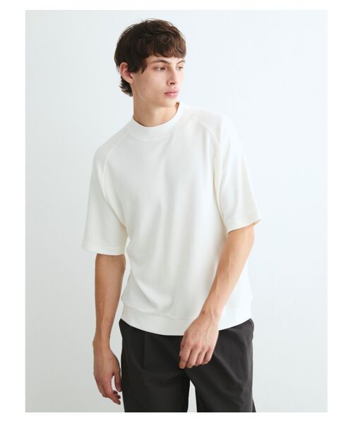 three dots / スリードッツ Tシャツ | Men's souffle cotton mockneck | 詳細7