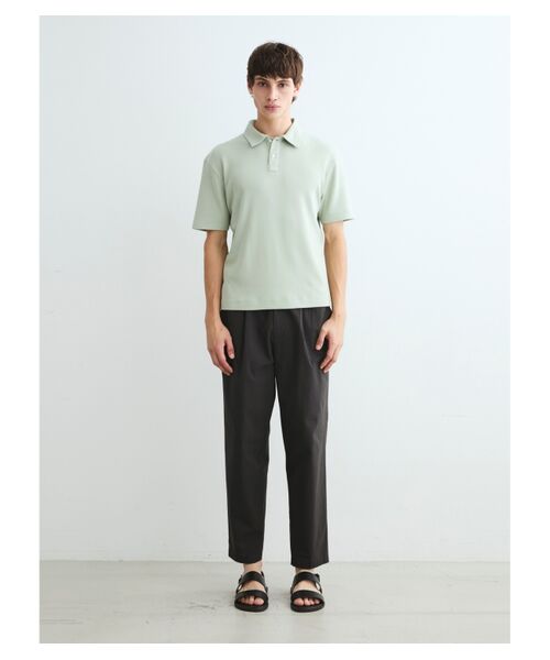 Men's souffle cotton s/s polo （ポロシャツ）｜three dots