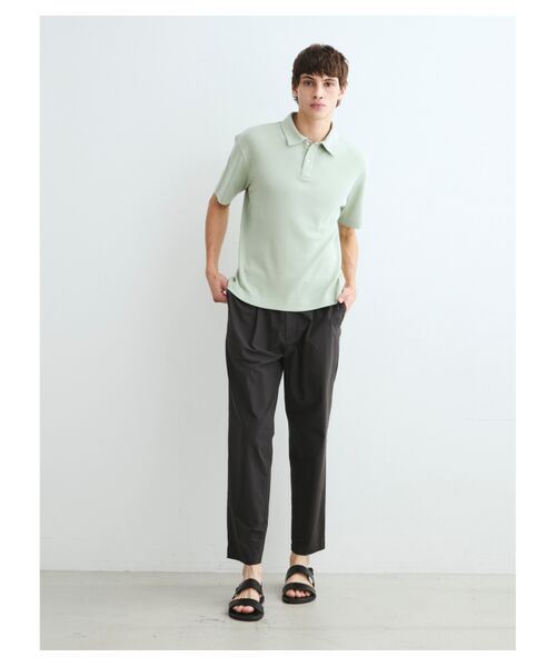 Men's souffle cotton s/s polo （ポロシャツ）｜three dots