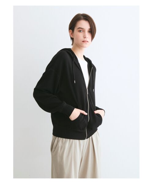 three dots / スリードッツ パーカー | Souffle cotton zipup hoody | 詳細7