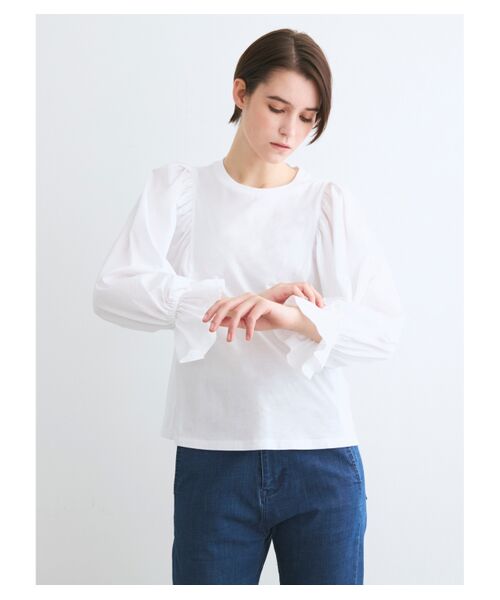 three dots / スリードッツ Tシャツ | Deco t-shirt dolman sleeve | 詳細6