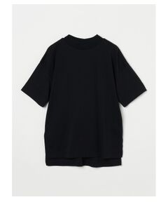 Superfine T-shirt mock neck tee