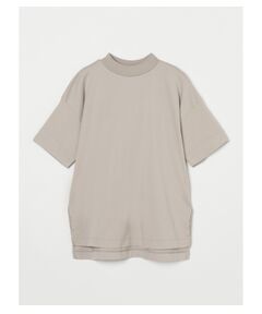 Superfine T-shirt mock neck tee