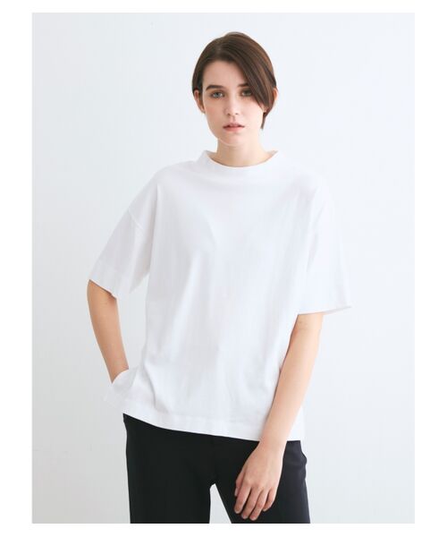 three dots / スリードッツ Tシャツ | Superfine T-shirt mock neck tee | 詳細6