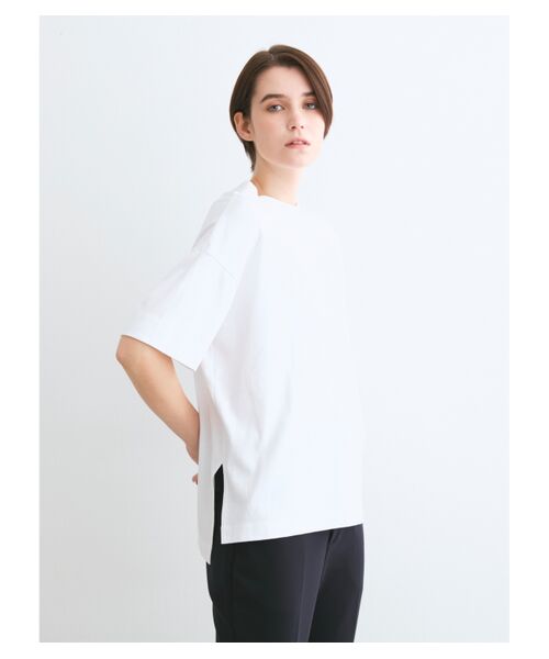 three dots / スリードッツ Tシャツ | Superfine T-shirt mock neck tee | 詳細7