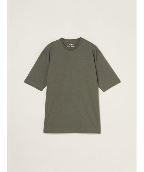 three dots / スリードッツ Tシャツ | Men's powdery cotton s/s crew T(dark green)