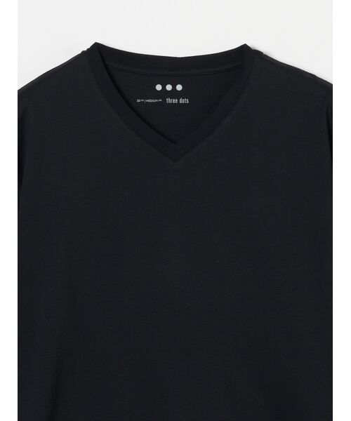 three dots / スリードッツ Tシャツ | Men's powdery cotton s/s v neck T | 詳細2