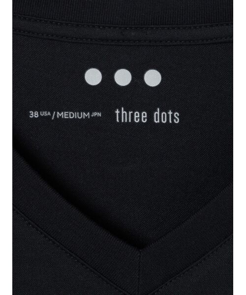 three dots / スリードッツ Tシャツ | Men's powdery cotton s/s v neck T | 詳細5