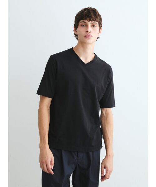 three dots / スリードッツ Tシャツ | Men's powdery cotton s/s v neck T | 詳細6
