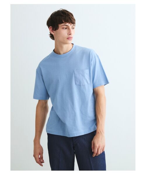 three dots / スリードッツ Tシャツ | Men's crepe weave s/s pocket T | 詳細6