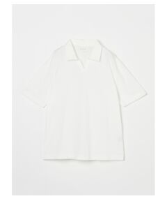 Men's crepe weave skipper polo