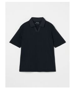 Men's crepe weave skipper polo