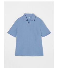 Men's crepe weave skipper polo