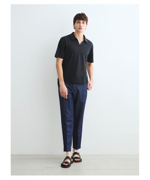 three dots / スリードッツ ポロシャツ | Men's crepe weave skipper polo | 詳細9