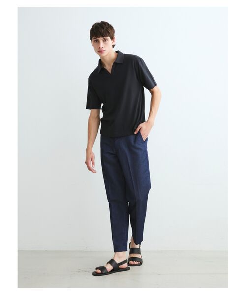 three dots / スリードッツ ポロシャツ | Men's crepe weave skipper polo | 詳細10