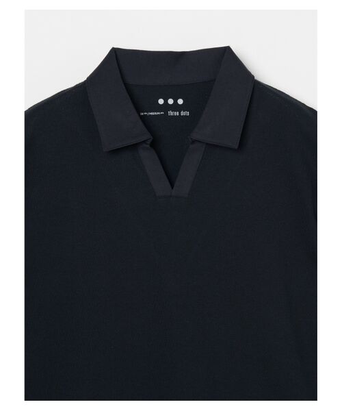 three dots / スリードッツ ポロシャツ | Men's crepe weave skipper polo | 詳細2