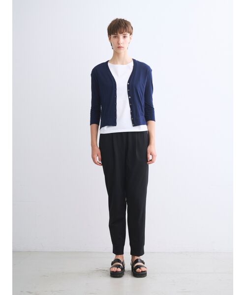 three dots / スリードッツ カーディガン・ボレロ | Jersey colette cropped cardigan | 詳細10