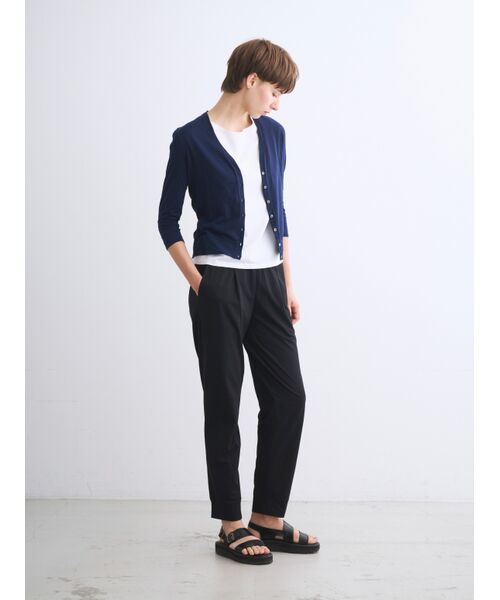 three dots / スリードッツ カーディガン・ボレロ | Jersey colette cropped cardigan | 詳細8