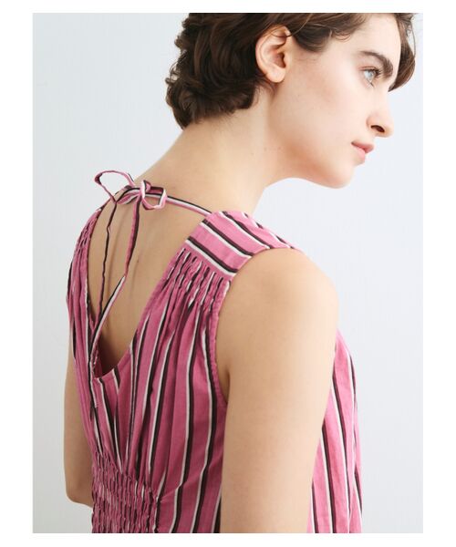 three dots / スリードッツ ドレス | India cotton stripe dress | 詳細10