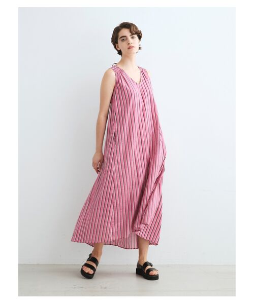 three dots / スリードッツ ドレス | India cotton stripe dress | 詳細6