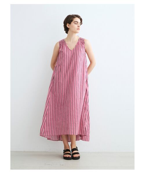three dots / スリードッツ ドレス | India cotton stripe dress | 詳細7
