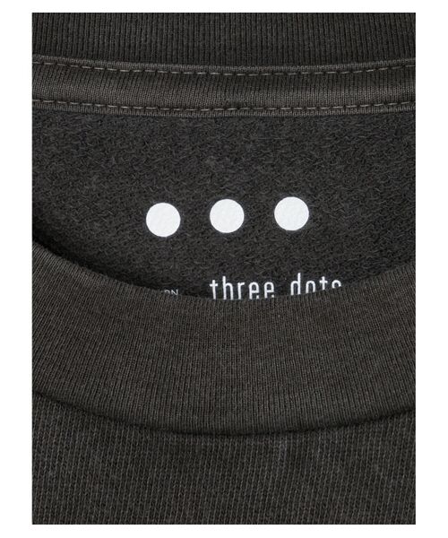 three dots / スリードッツ Tシャツ | Men's organic cotton fleece crew | 詳細5