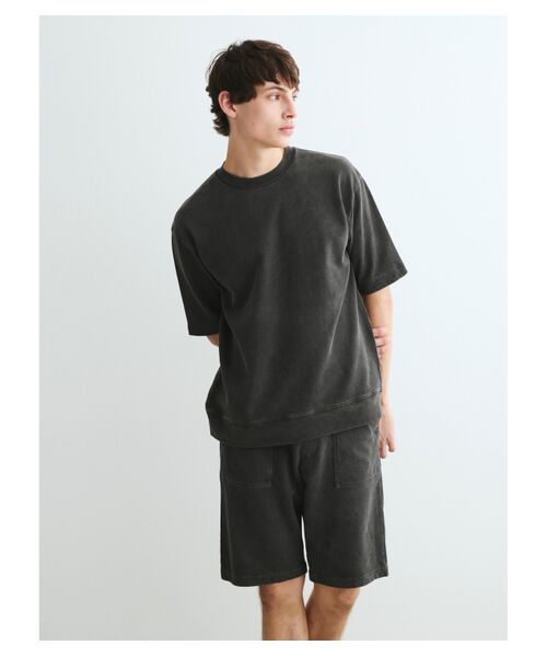 three dots / スリードッツ Tシャツ | Men's organic cotton fleece crew | 詳細8