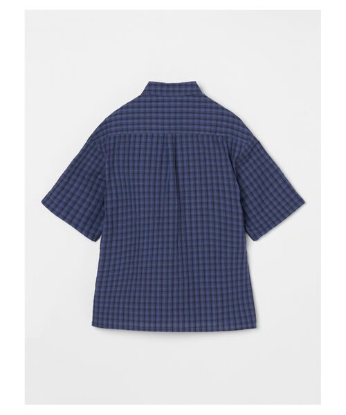 three dots / スリードッツ シャツ・ブラウス | Men's ripple check s/s shirts | 詳細1