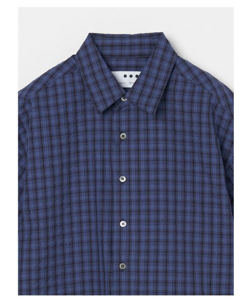 three dots / スリードッツ シャツ・ブラウス | Men's ripple check s/s shirts | 詳細2