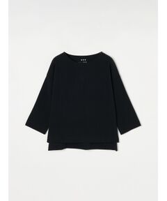 stretch ponte boatneck pullover