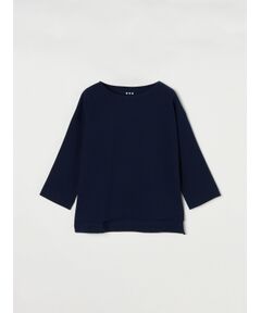 stretch ponte boatneck pullover