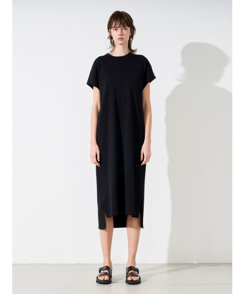 three dots / スリードッツ ドレス | x RIKACO Organic cotton knit Tshirt dress | 詳細9