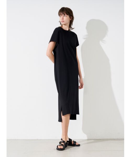 three dots / スリードッツ ドレス | x RIKACO Organic cotton knit Tshirt dress | 詳細8