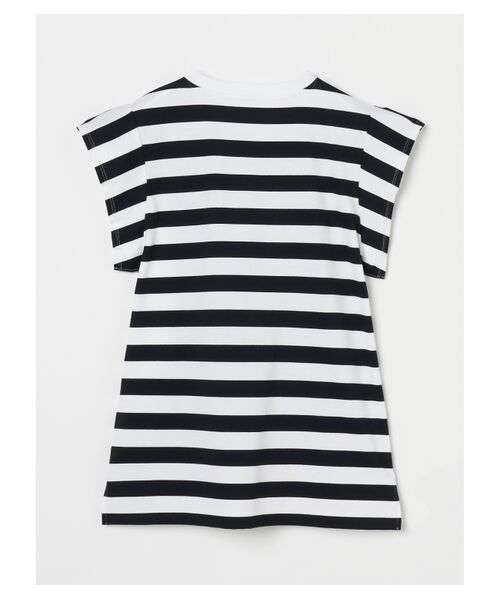 three dots / スリードッツ Tシャツ | Big stripe french slv tee | 詳細1