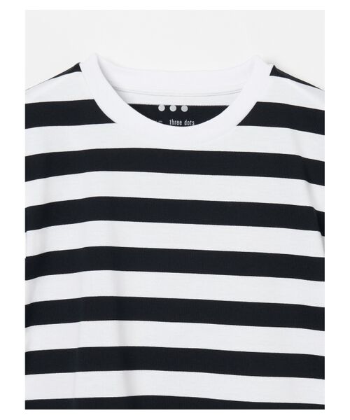 three dots / スリードッツ Tシャツ | Big stripe french slv tee | 詳細2