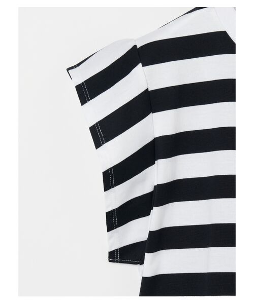 three dots / スリードッツ Tシャツ | Big stripe french slv tee | 詳細4