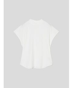 Smile Cotton Double gauze mock neck tee