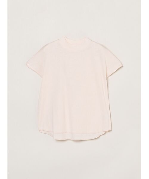 three dots / スリードッツ Tシャツ | Smile Cotton Double gauze mock neck tee（petal）