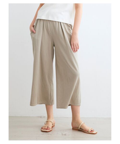 three dots / スリードッツ その他パンツ | Smile Cotton Double gauze tuck pants | 詳細6