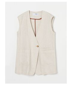 Linen rayon gilet