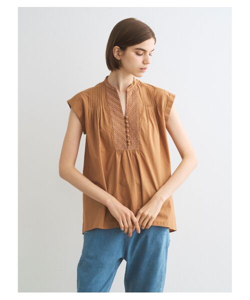 three dots / スリードッツ その他トップス | India cotton poplin tops | 詳細6