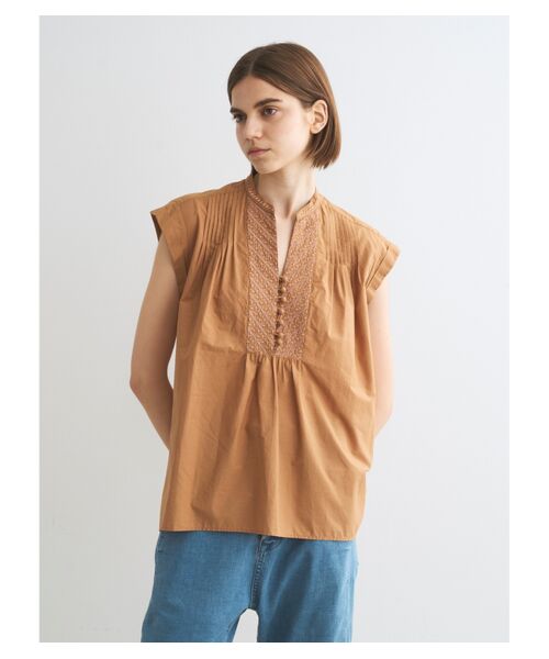 three dots / スリードッツ その他トップス | India cotton poplin tops | 詳細7