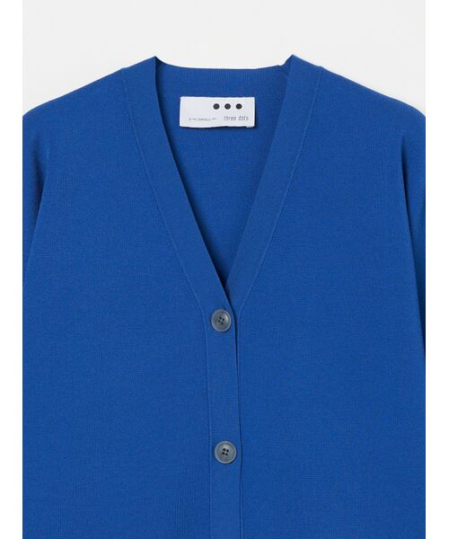 three dots / スリードッツ ニット・セーター | Sleek sweater button cardigan | 詳細2