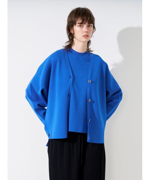 three dots / スリードッツ ニット・セーター | Sleek sweater button cardigan | 詳細6