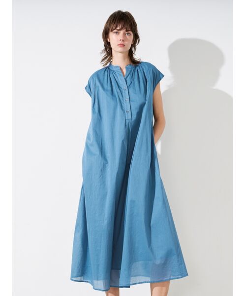 three dots / スリードッツ ドレス | Cotton loan tuck dress | 詳細6