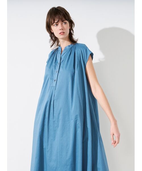 three dots / スリードッツ ドレス | Cotton loan tuck dress | 詳細7
